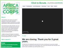 Tablet Screenshot of africavolunteercorps.org